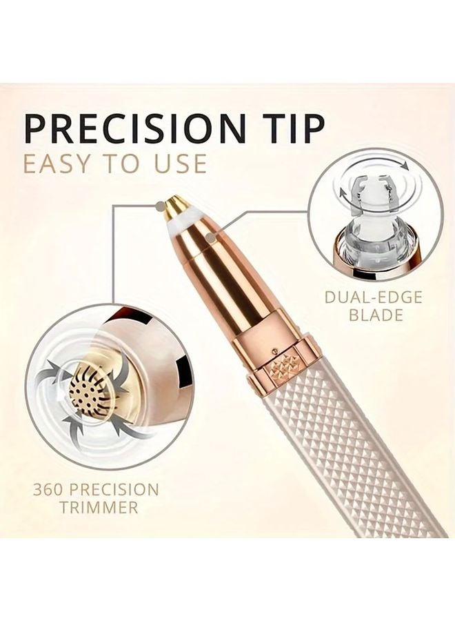 Pink Upgrade USB Rechargeable Hair Removal Trimmer For Women Face Legs Arms Nose - Image 5
